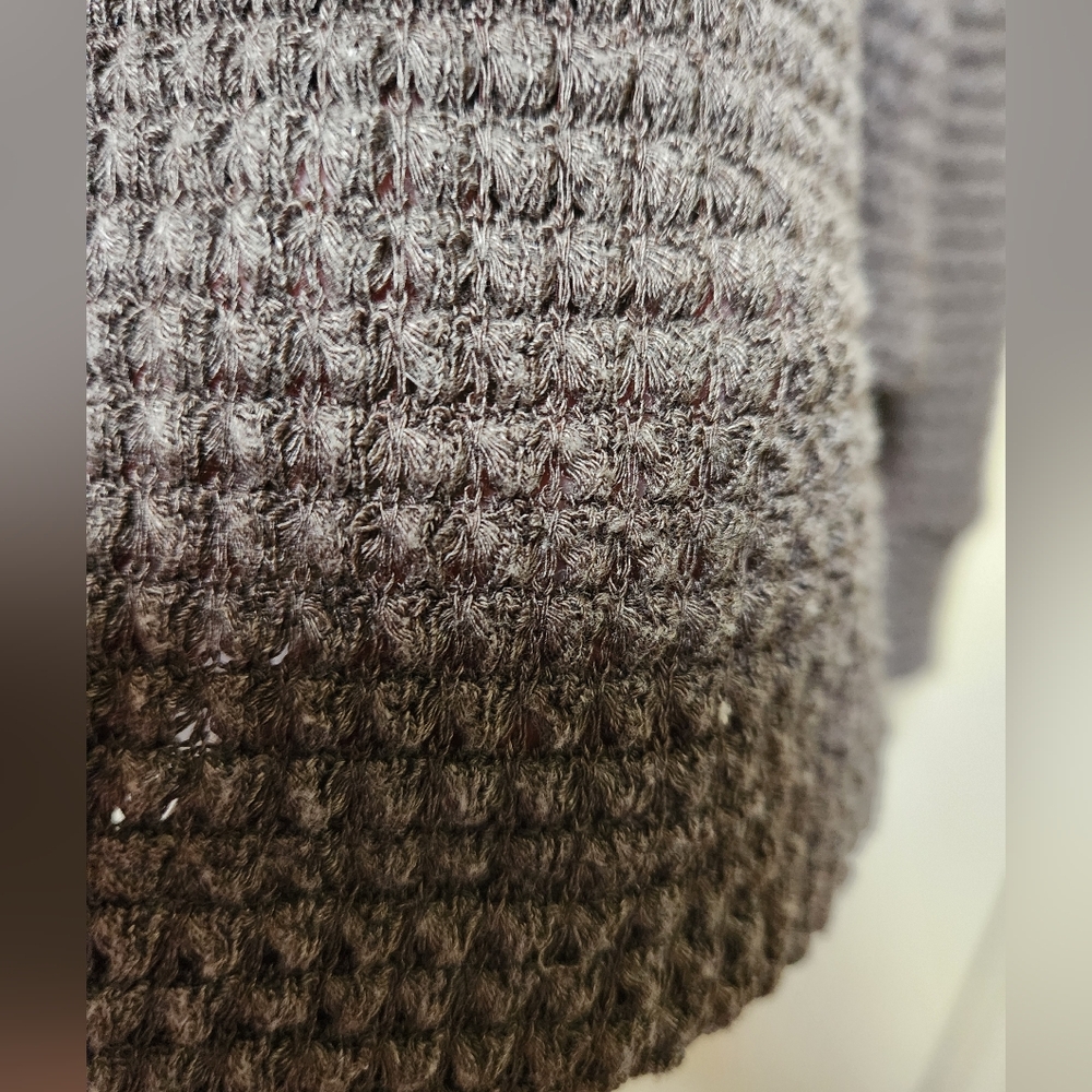 Mustard Seed Women's Lightweight Open Weave Sweater, Brown - Picture 4 of 10